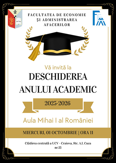 DESCHIDEREA ANULUI UNIVERSITAR 2025-2026